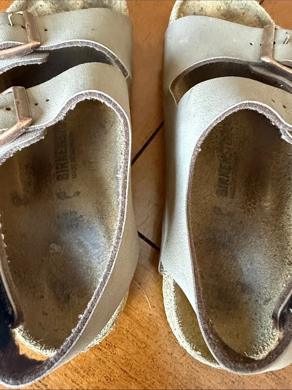 Birkenstock Arizona Kids Sandals Stone Taupe EU 34 Double Strap